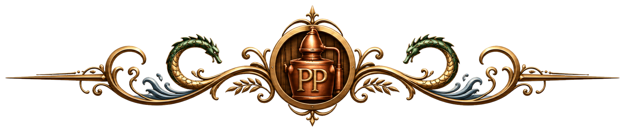 Dekoratives Paul’s Prime Ornament mit Monogramm und Drachenmotiven